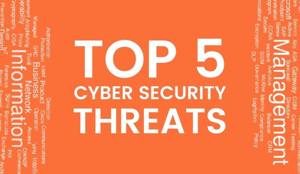 What are the 8 main cyber security threats?